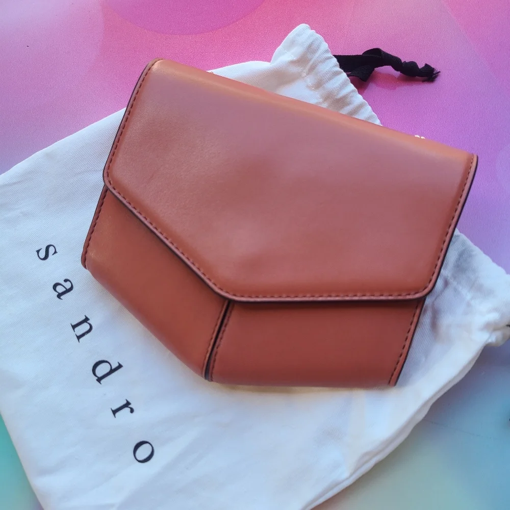 Sandro PARIS 'My Lou' Leather Crossbody Purse